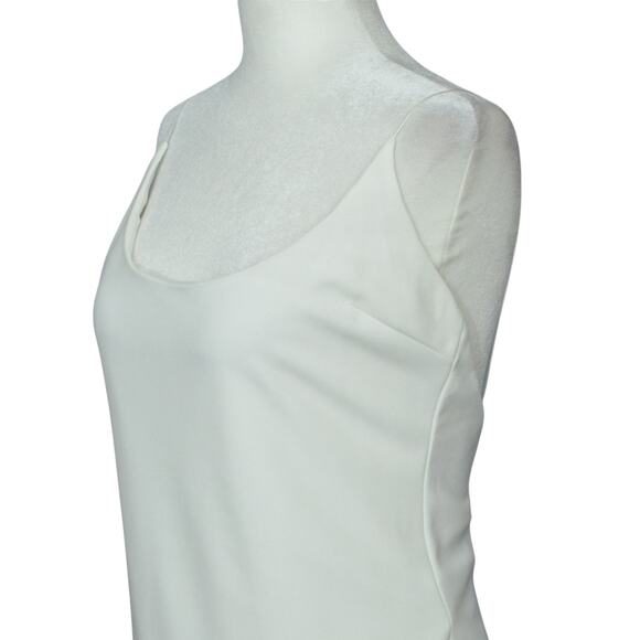 The Edit Women's M Alissa Formal Slip Dress White Low Back High Slit Bridal NWT - Picture 6 of 16